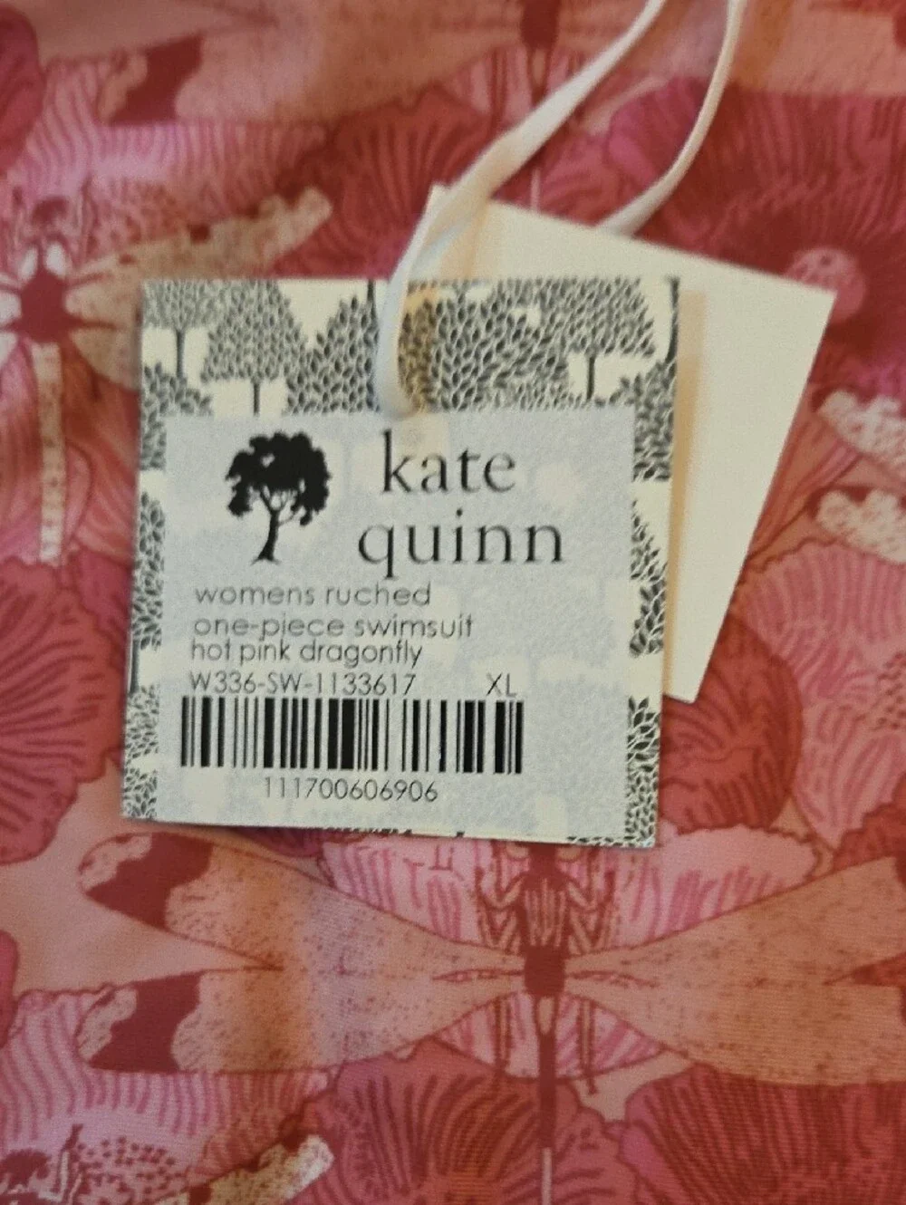 kate quinn Pink Dragonfly One-Piece Swimsuit with Matching Daughter Two-piece